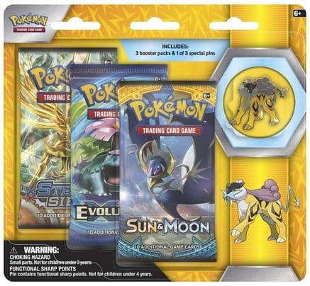 Legendary Beasts Collector Pin 3 Pack Blister [Raikou] — Miscellaneous Cards & Products
