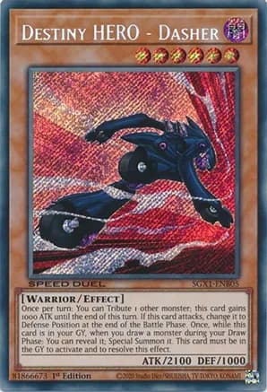 Destiny HERO - Dasher (Secret Rare) — Speed Duel GX: Duel Academy Box