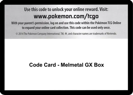 Code Card - Melmetal GX Box — SM - Team Up