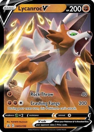 Lycanroc V - SWSH199 — SWSH: Sword & Shield Promo Cards