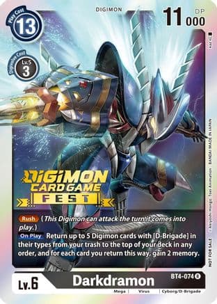 Darkdramon (Digimon Card Game Fest 2022) — Great Legend