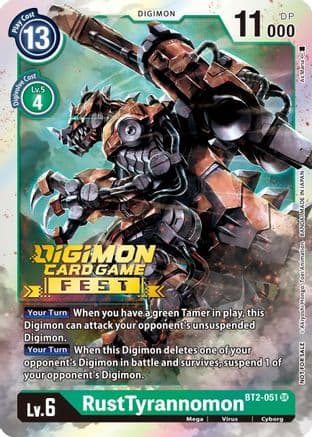 RustTyrannomon (Digimon Card Game Fest 2022) — Release Special Booster 1.0