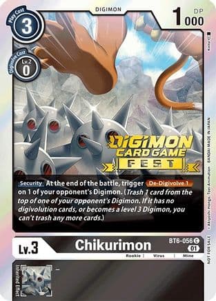 Chikurimon (Digimon Card Game Fest 2022) — Double Diamond Digimon Card Game card by Akiyoshi Hongō, Toei Animation