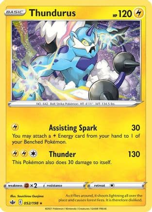 Thundurus - 052/198 (Cosmos Holo) — Blister Exclusives Pokémon TCG card by Ryo Ueda