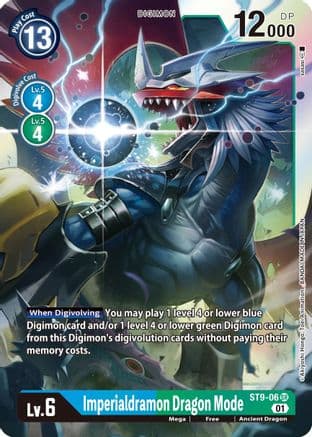 Imperialdramon Dragon Mode — Starter Deck 09: Ultimate Ancient Dragon Digimon Card Game card by Akiyoshi Hongo, Toei Animation, BANDAI MADE IN JAPAN