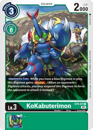 KoKabuterimon — Starter Deck 09: Ultimate Ancient Dragon Digimon Card Game card by GOSSAN