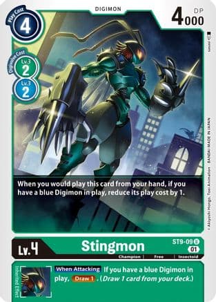 Stingmon — Starter Deck 09: Ultimate Ancient Dragon Digimon Card Game card by sasasi