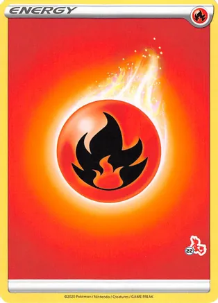Fire Energy (#22 Cinderace Stamped) — Battle Academy 2022