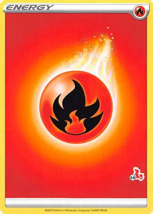 Fire Energy (#24 Cinderace Stamped) — Battle Academy 2022