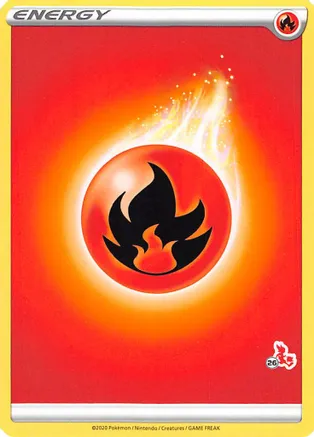 Fire Energy (#26 Cinderace Stamped) — Battle Academy 2022