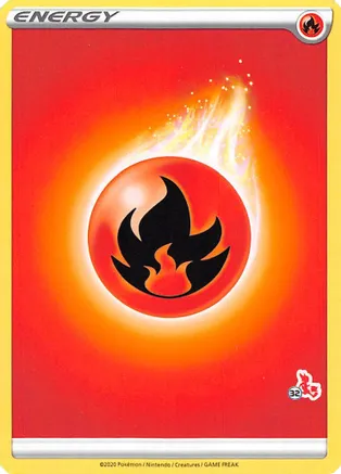 Fire Energy (#32 Cinderace Stamped) — Battle Academy 2022