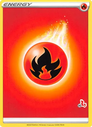 Fire Energy (#35 Cinderace Stamped) — Battle Academy 2022
