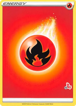 Fire Energy (#38 Cinderace Stamped) — Battle Academy 2022