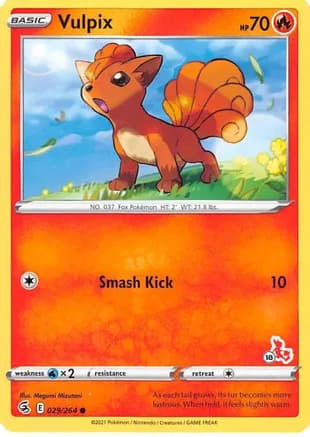 Vulpix - 029/264 (#18 Cinderace Stamped) — Battle Academy 2022