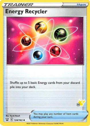 Energy Recycler - 124/163 (#32 Pikachu Stamped) — Battle Academy 2022