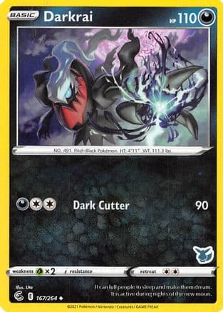Darkrai - 167/264 (Eevee Stamped) — Pokémon TCG card