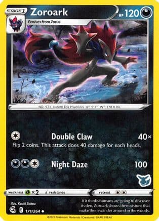 Zoroark - 171/264 (Eevee Stamped) — Battle Academy 2022 Pokémon TCG card by Kouki Saitou