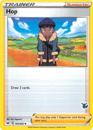 Hop - 165/202 (Eevee Stamped) — Battle Academy 2022 Pokémon TCG card by Ken Sugimori
