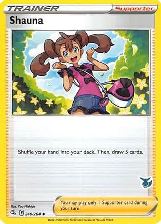 Shauna - 240/264 (Eevee Stamped) — Battle Academy 2022 Pokémon TCG card by Aya Nakamura