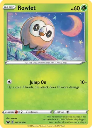 Rowlet - SWSH220 — SWSH: Sword & Shield Promo Cards