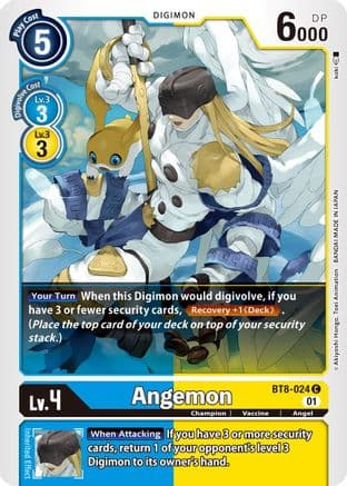 Angemon — New Awakening Digimon Card Game card by koki