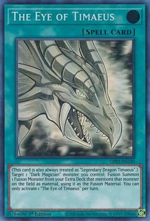 The Eye of Timaeus (Ghost Rare) — Ghosts From the Past: The 2nd Haunting Yu-Gi-Oh! card by Studio Dice/SHUEISHA, TV TOKYO, KONAMI