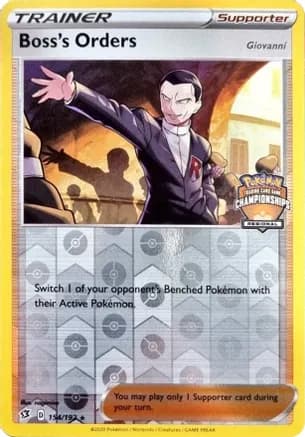 Boss's Orders - 154/192 (Regional Championships) — League & Championship Cards Pokémon TCG card by Giovanni