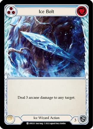 Ice Bolt (Blue) — Uprising Flesh and Blood card by Sam Yang