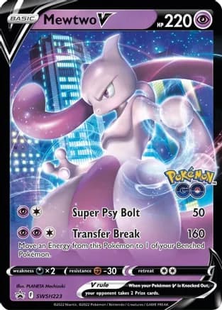 Mewtwo V - SWSH223 — SWSH: Sword & Shield Promo Cards