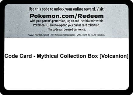 Code Card - Mythical Collection Box [Volcanion] — Generations