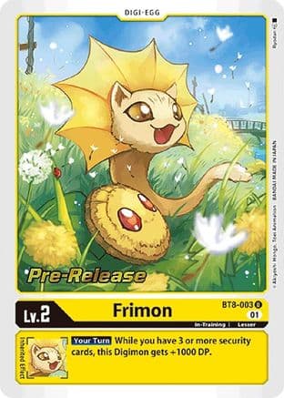 Frimon — New Awakening Pre-Release Cards Digimon Card Game card by Ryudai