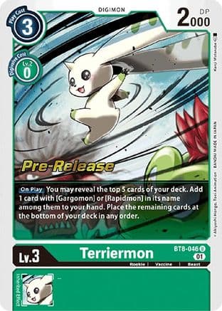 Terriermon — New Awakening Pre-Release Cards