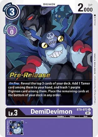 DemiDevimon — New Awakening Pre-Release Cards
