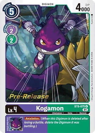 Kogamon — New Awakening Pre-Release Cards Digimon Card Game card by Ryūdan