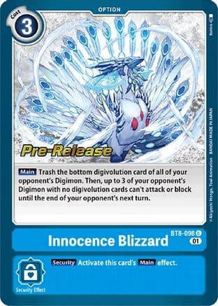 Innocence Blizzard — New Awakening Pre-Release Cards Digimon Card Game card by Reihiro