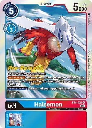 Halsemon — New Awakening Pre-Release Cards Digimon Card Game card by GOSSIAN
