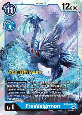 FrosVelgrmon — New Awakening Pre-Release Cards Digimon Card Game card by Akiyoshi Hongō, Renémon