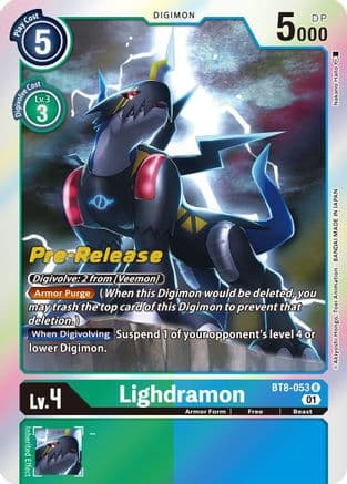 Lighdramon — New Awakening Pre-Release Cards