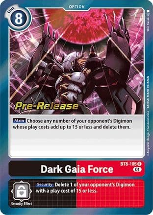 Dark Gaia Force — New Awakening Pre-Release Cards Digimon Card Game card by Shin Sasaki