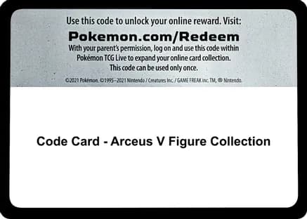 Code Card - Arceus V Figure Collection — SWSH09: Brilliant Stars