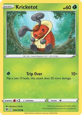 Kricketot — SWSH10: Astral Radiance Pokémon TCG card by Masakazu Fukuda