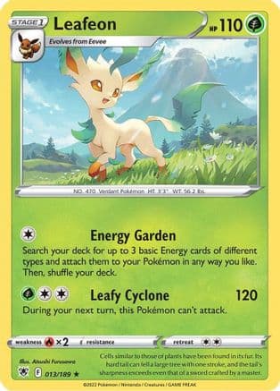 Leafeon — SWSH10: Astral Radiance Pokémon TCG card by Atsushi Furusawa