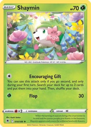 Shaymin — SWSH10: Astral Radiance Pokémon TCG card by Kouki Saitou