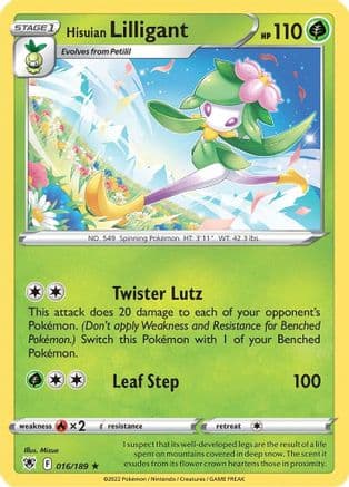 Hisuian Lilligant — SWSH10: Astral Radiance Pokémon TCG card by Mizue