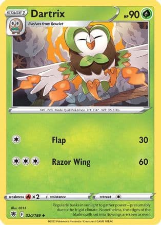 Dartrix — SWSH10: Astral Radiance Pokémon TCG card by 0313