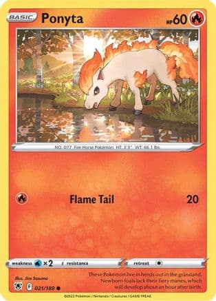 Ponyta — SWSH10: Astral Radiance Pokémon TCG card by Teeziro