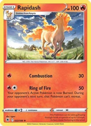 Rapidash — SWSH10: Astral Radiance Pokémon TCG card by Megumi Higuchi