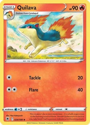 Quilava — SWSH10: Astral Radiance Pokémon TCG card by Pani Kobayashi