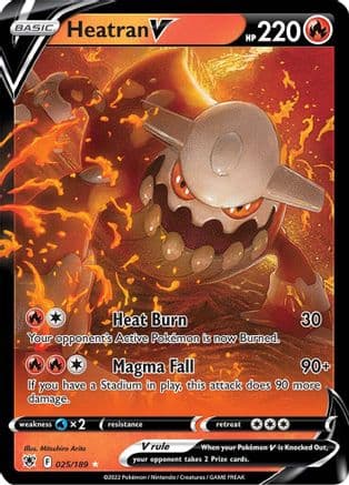 Heatran V — SWSH10: Astral Radiance Pokémon TCG card by Mitsuhiro Arita
