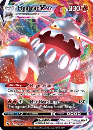 Heatran VMAX — SWSH10: Astral Radiance Pokémon TCG card by N-DESIGN Inc.
